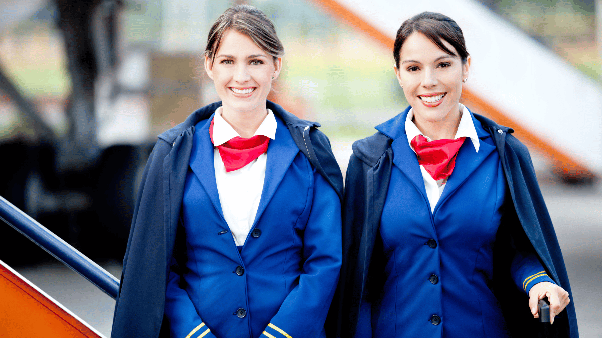 Flight attendants scarves